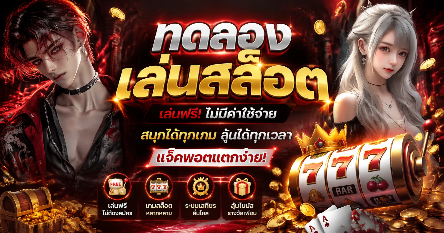 ทดลองเล่นสล็อตฟรี SUCK777 ไม่ต้องสมัคร ไม่ต้องฝาก